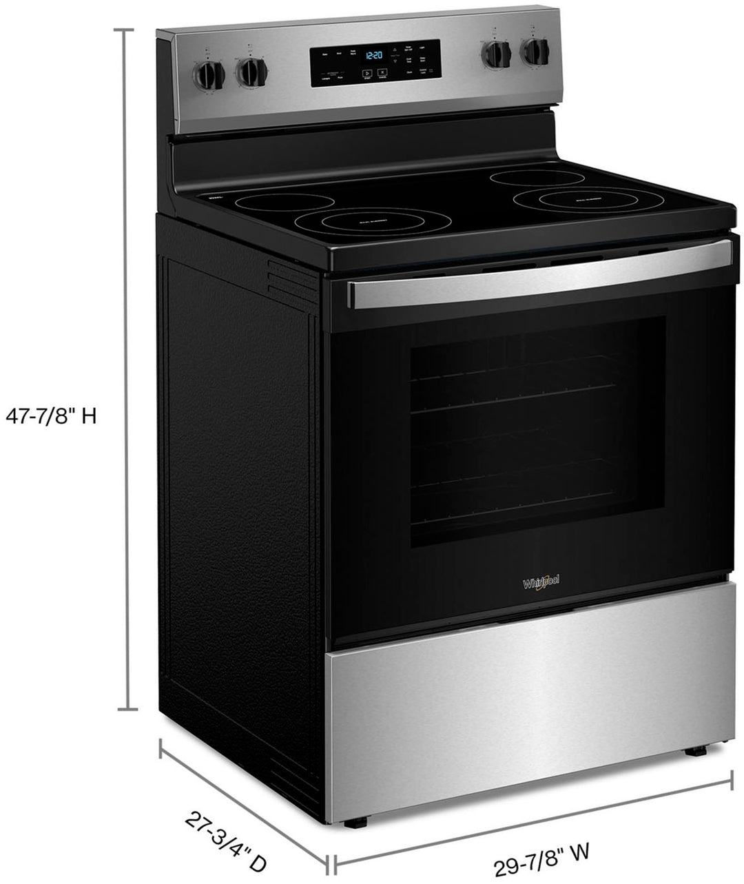 Whirlpool - 5.3 Cu. Ft. Freestanding Electric Range with Cooktop Flexibility - Stainless Steel_12