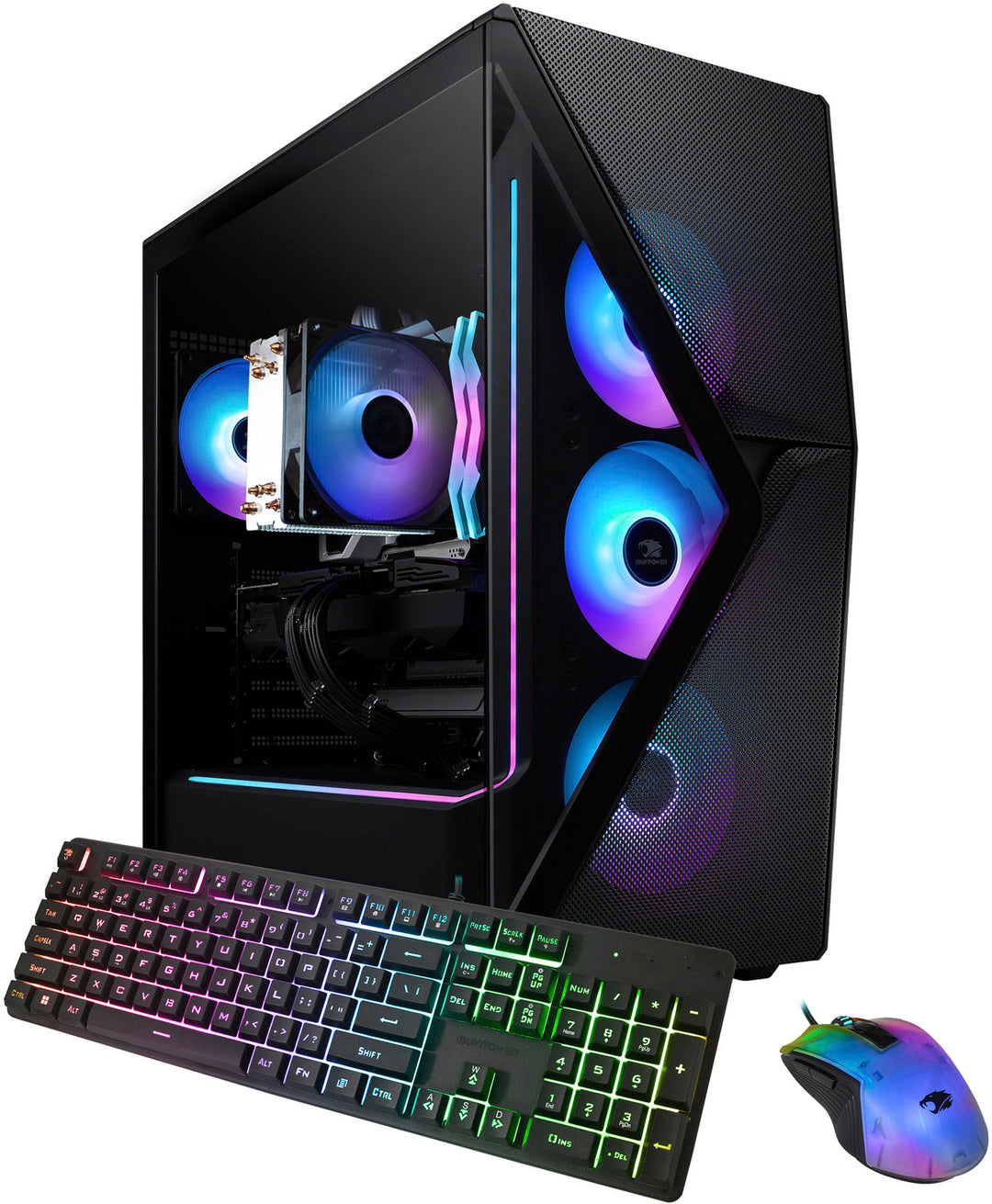 iBUYPOWER Slate 8 MESH Gaming Desktop PC - Intel Core i7 14700F - NVIDIA GeForce RTX 4060 8GB - 32GB DDR5 RAM - 1TB NVMe - Black_0