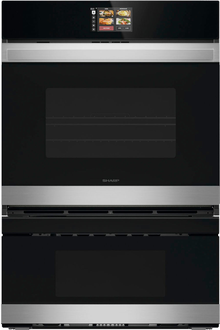 Sharp - 30 In Smart Convection Wall Oven and Microwave Drawer Combination for Single Cutout with Alexa Compatibility - Black_0