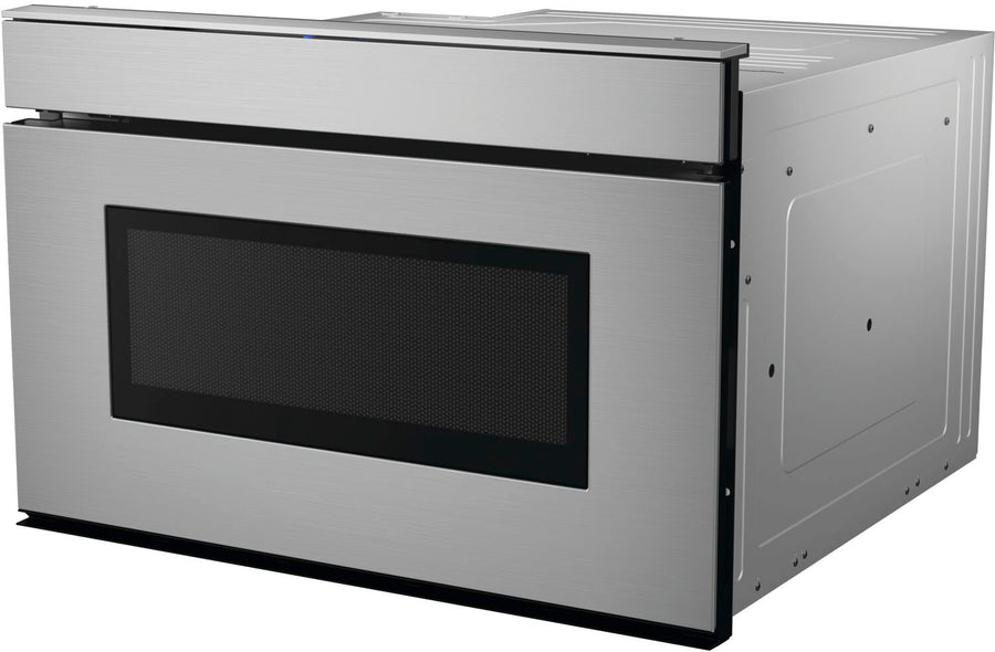 Sharp - 24 In 1.2 CuFt Built-In Smart Microwave Drawer Oven with Easy Wave Open in Stainless Steel - Black_0