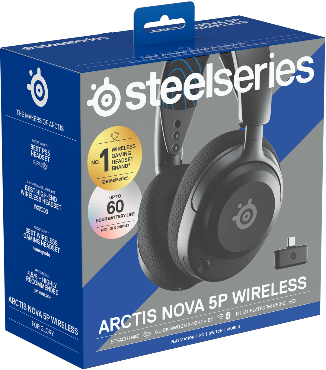 SteelSeries - Arctis Nova 5P Wireless Gaming Headset for PS5, PS4 - Black_12