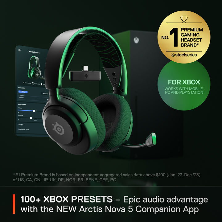SteelSeries - Arctis Nova 5X Wireless Gaming Headset for Xbox Series X|S, Xbox One - Black_2