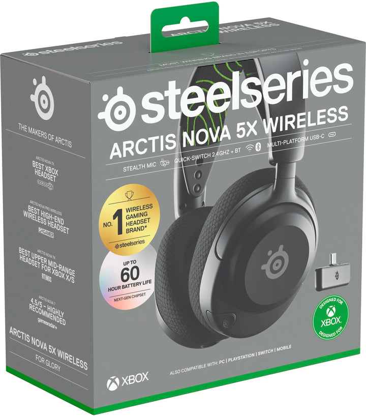 SteelSeries - Arctis Nova 5X Wireless Gaming Headset for Xbox Series X|S, Xbox One - Black_9