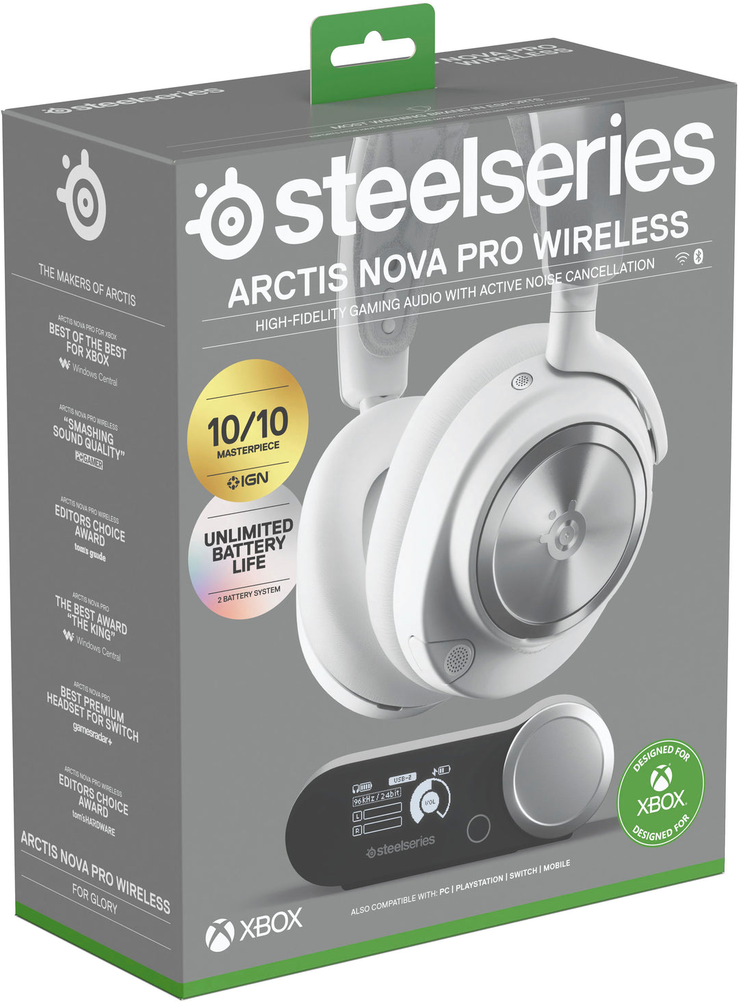 SteelSeries - Arctis Nova Pro Wireless Multi Gaming Headset for Xbox Series X|S, Xbox One - White_8