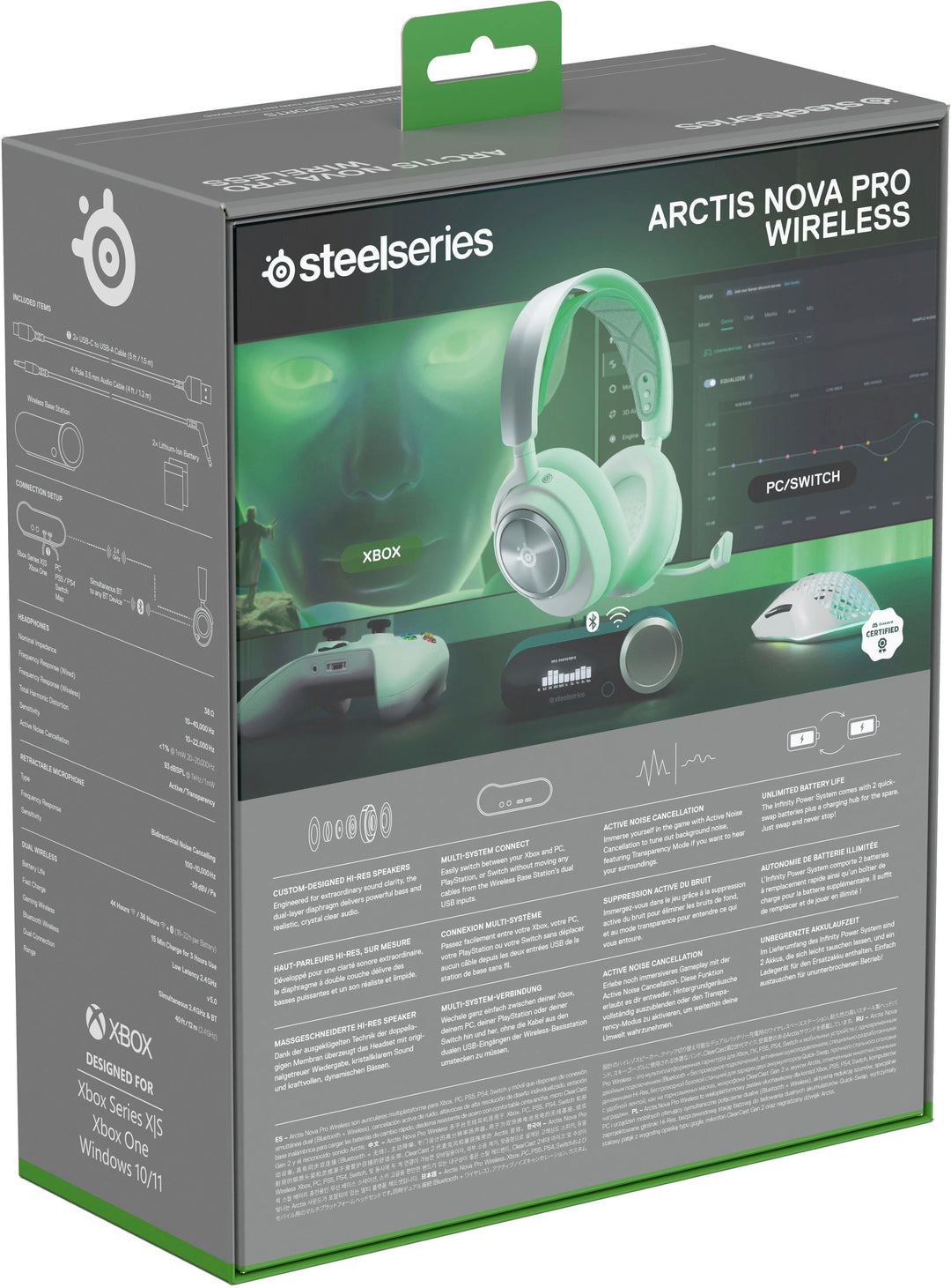 SteelSeries - Arctis Nova Pro Wireless Multi Gaming Headset for Xbox Series X|S, Xbox One - White_9