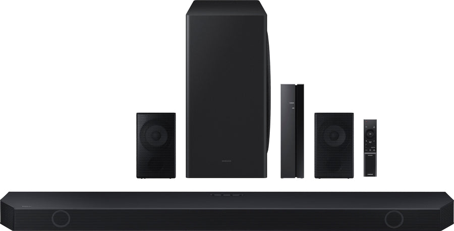 Samsung - Q series 7.1.2ch Wireless Dolby ATMOS Soundbar + Rear Speakers w/ Q Symphony - Black_0