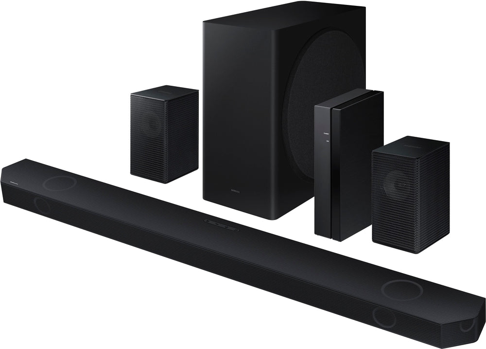 Samsung - Q series 7.1.2ch Wireless Dolby ATMOS Soundbar + Rear Speakers w/ Q Symphony - Black_1
