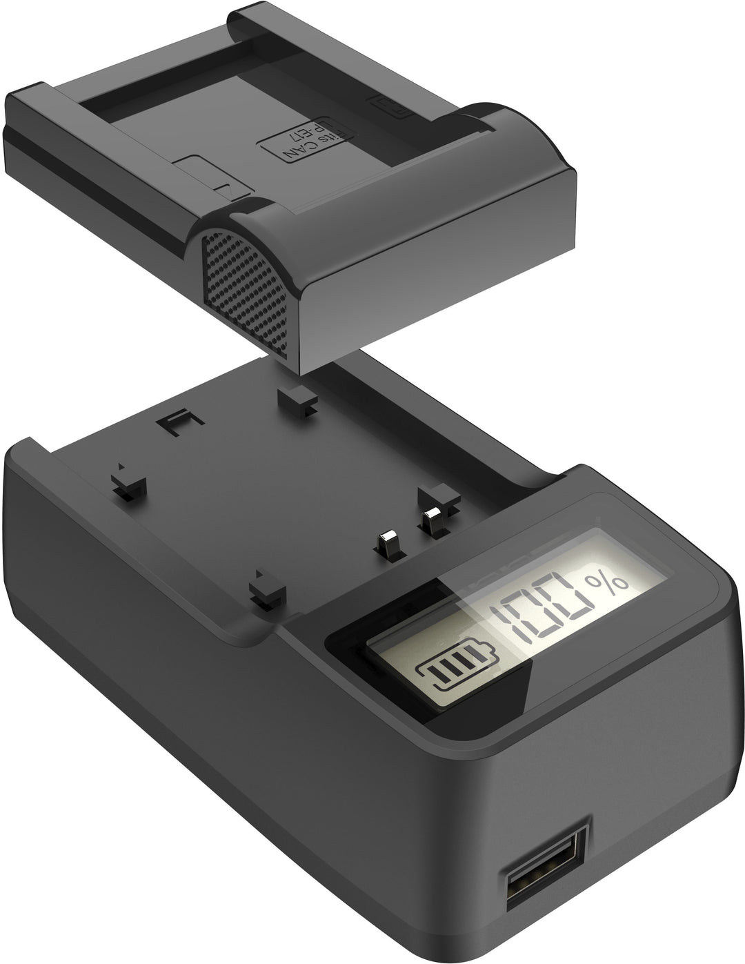 Digipower - DSLR Travel Charger For Canon Replacement Batteries LP-E6/10/17 & NB-12L & NB-L13 - Black_3