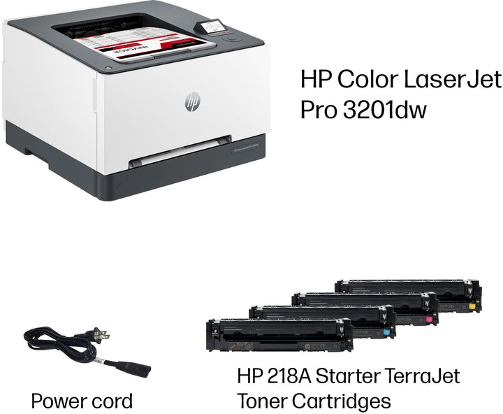 HP - LaserJet Pro 3201dw Wireless Color Laser Printer - White & Slate_7