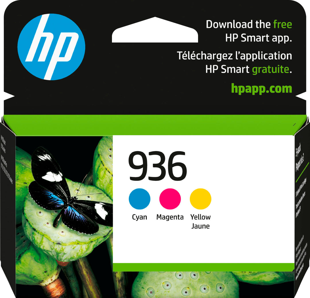 HP - 936 3-Pack Standard Capacity Ink Cartridges - Cyan/Magenta/Yellow_0