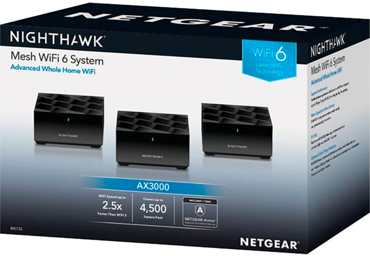 NETGEAR - Nighthawk AX3000 Dual-Band Mesh Wi-Fi System (3-pack) - Black_4