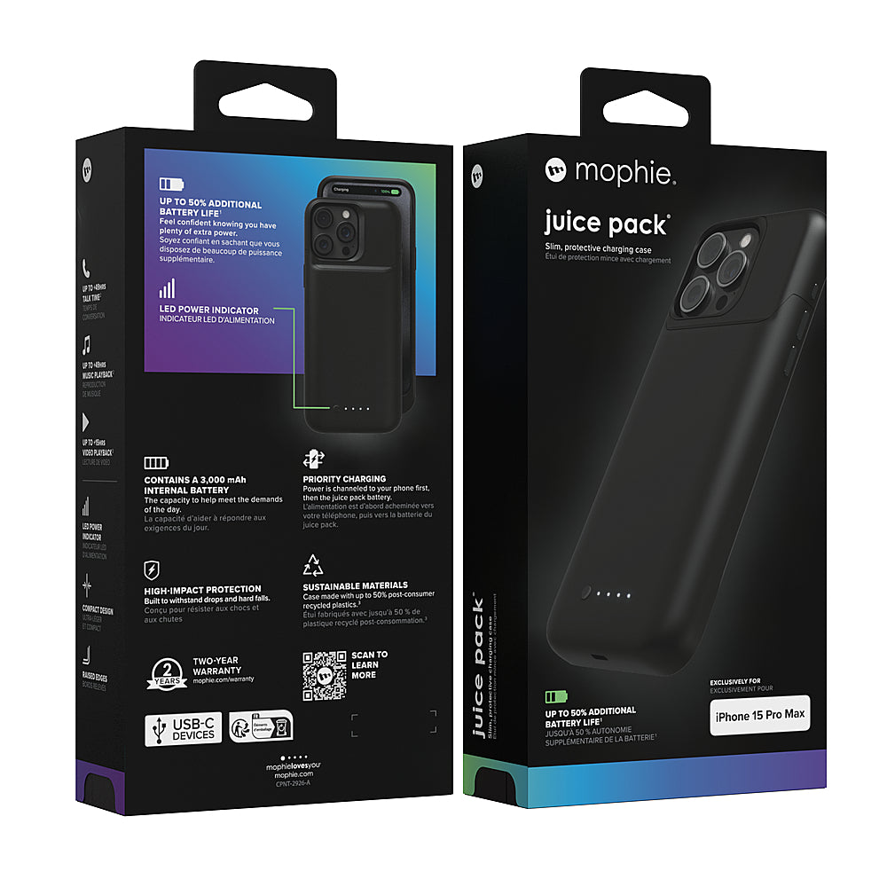 mophie Juice Pack iPhone 15 Pro Max - Black_1