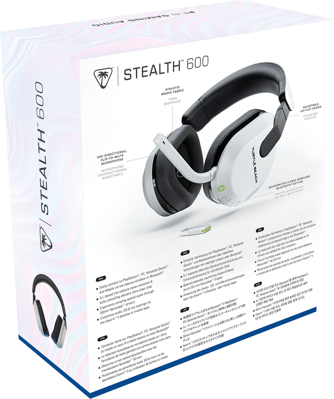 Turtle Beach Stealth 600 Wireless Gaming Headset for PlayStation, PS5, PS4, Nintendo Switch, PC with 80-Hr Battery - White_12