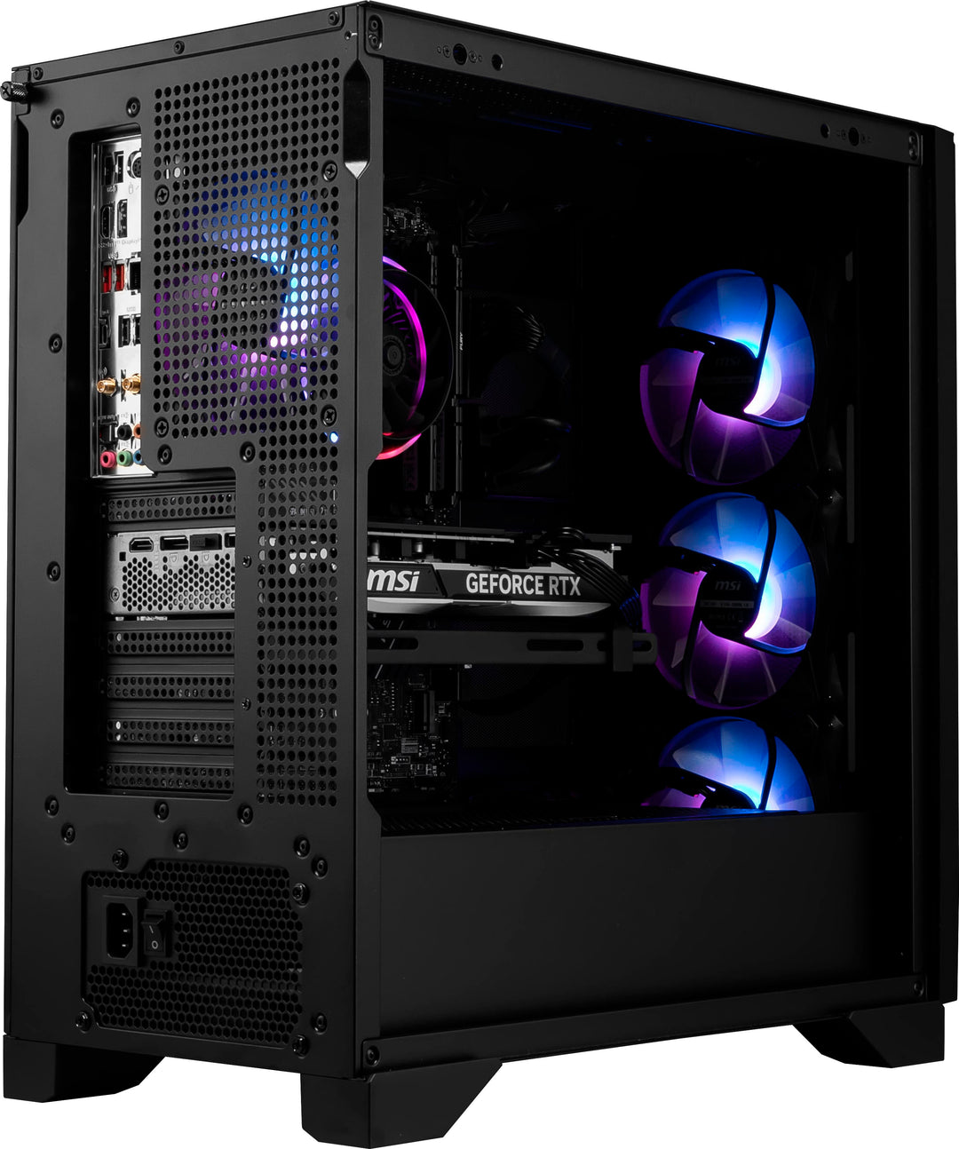 MSI - Aegis Z2 Gaming Desktop - AMD R7-7700 - 16GB Memory - NVIDIA GeForce RTX 4070 Super - 1TB SSD - Black - Black_4