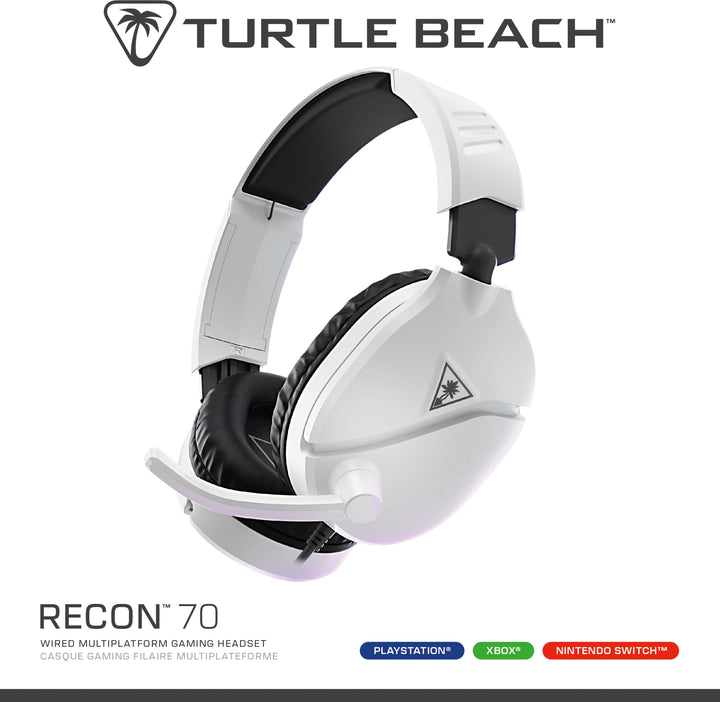 Turtle Beach - Recon 70 Gaming Headset for Xbox Series X|S, Xbox One, PS5, PS4, Nintendo Switch, PC & Mobile - 3.5mm Wired Connection - White_3