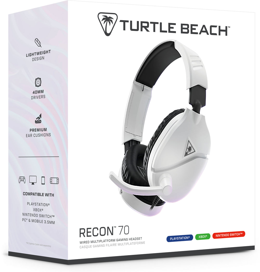 Turtle Beach - Recon 70 Gaming Headset for Xbox Series X|S, Xbox One, PS5, PS4, Nintendo Switch, PC & Mobile - 3.5mm Wired Connection - White_4