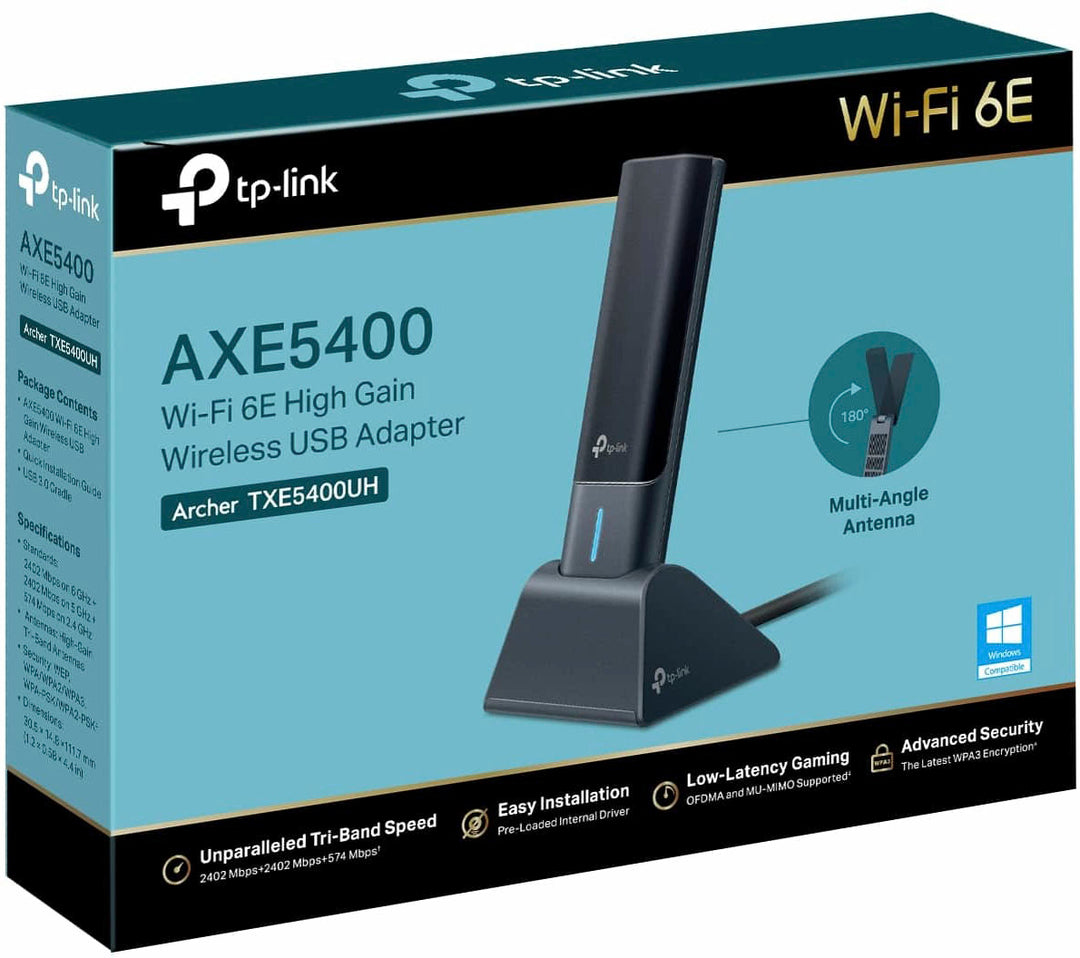 TP-Link - AXE5400 Wi-Fi 6E High Gain Wireless USB Adapter - Black_6