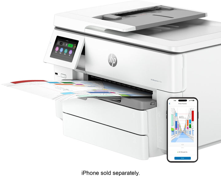 HP - OfficeJet Pro 9730e Wireless All-In-One Wide Format Inkjet Printer with 3 Months of Instant Ink Included with HP+ - White_9