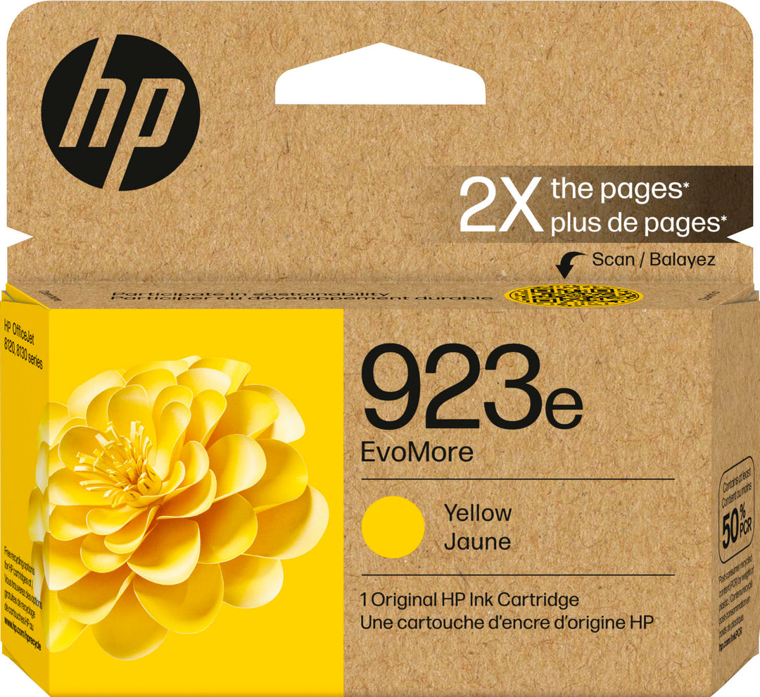 HP - 923e EvoMore Ink Cartridge - Yellow_0