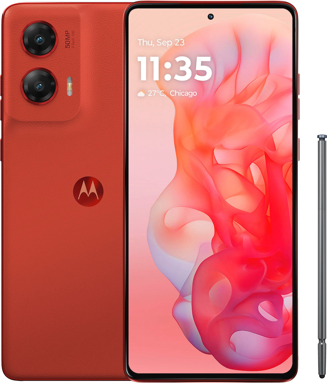 Motorola - moto g stylus 5G 2024 256GB (Unlocked) - Scarlet Wave_0