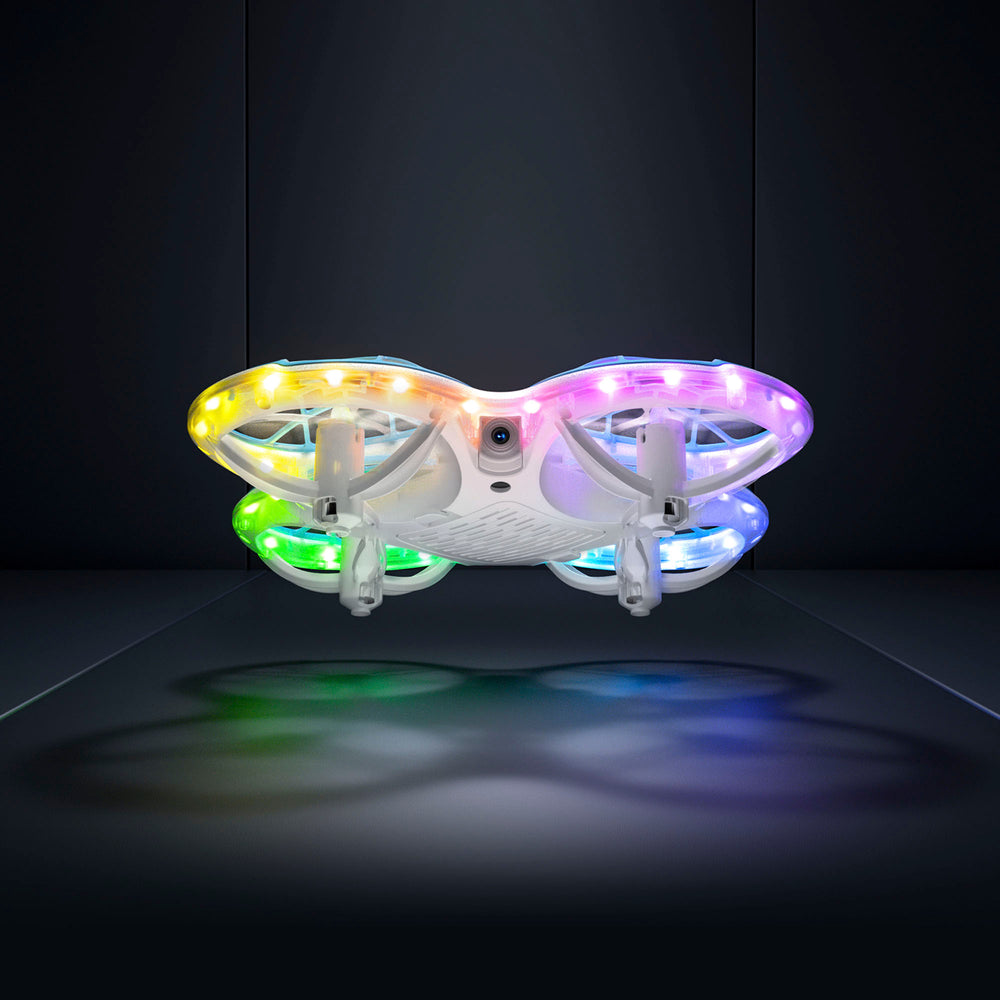 Snaptain - K30 Mini 720P HD Camera Drone with Colorful Lighting, Remote Controller, and Max Flight Time of 18 Minutes - White_1