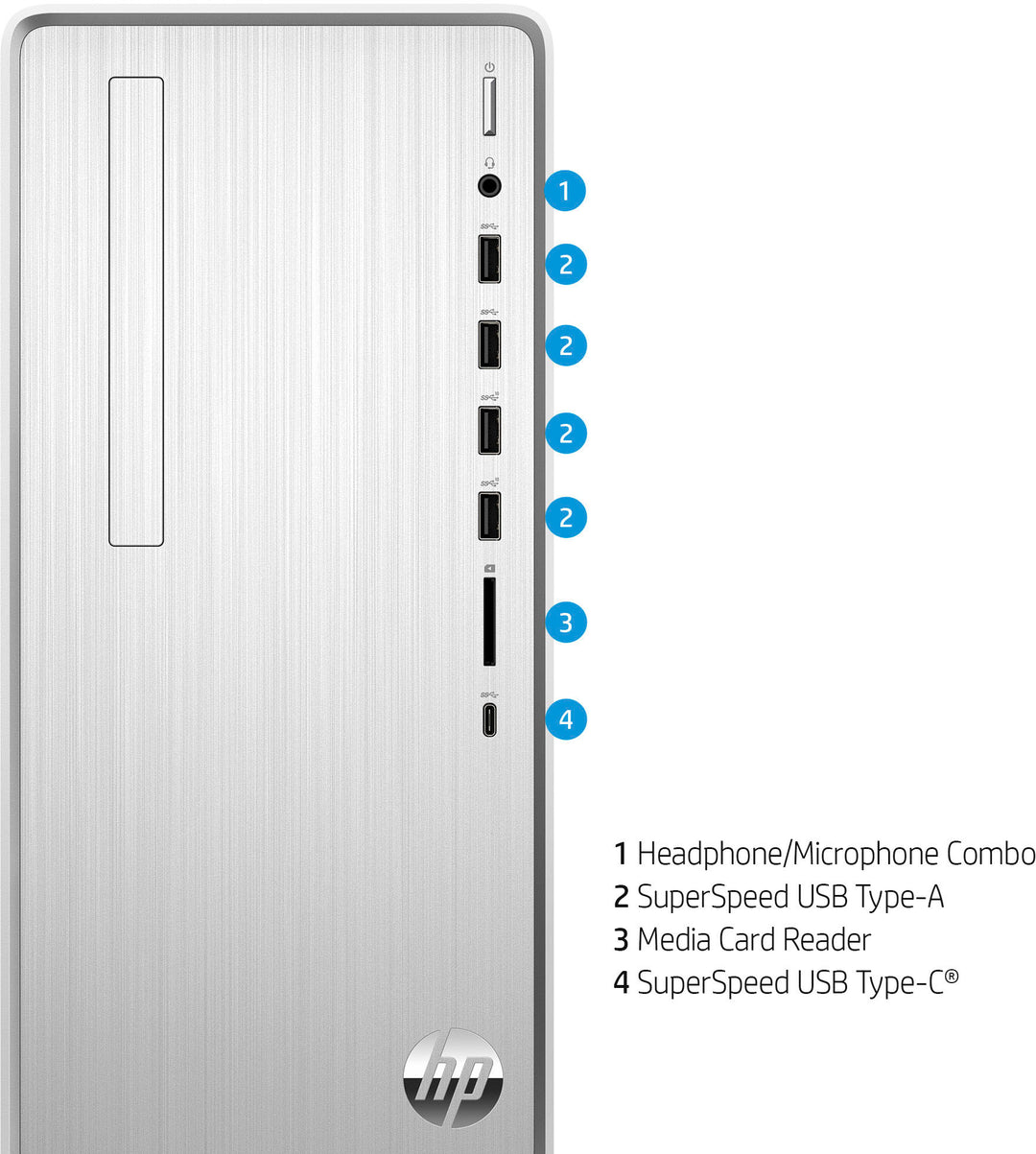 HP - Pavilion Desktop - AMD Ryzen 7 - 32GB Memory - NVIDIA GeForce RTX 3050 - 1TB SSD - Natural Silver_4