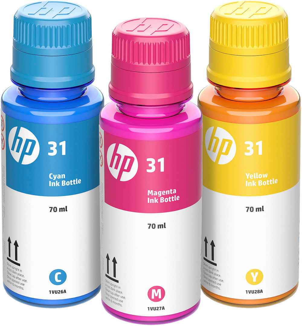 HP - 31 3-Pack Ink Bottles - Cyan/Magenta/Yellow_1