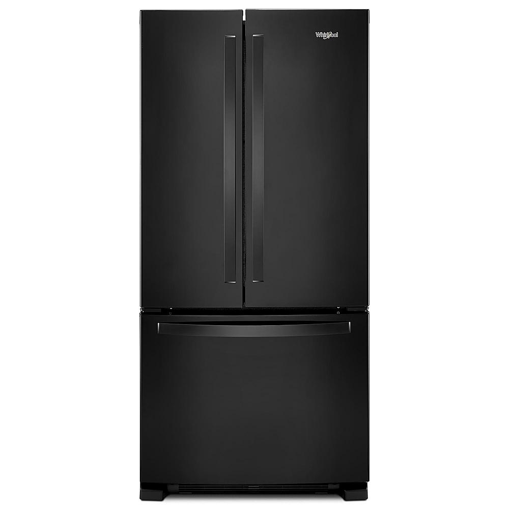 Whirlpool - 22 cu. ft. French Door Refrigerator with Humidity-Controlled Crispers - Black_0
