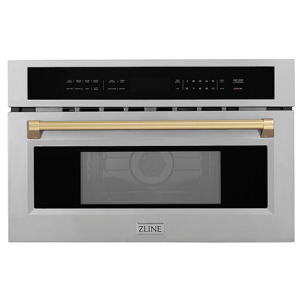 ZLINE - 30" 1.6 cu ft. Built-in Convection Microwave Oven in Fingerprint Resistant Stainless and Champagne Bronze Accents_0