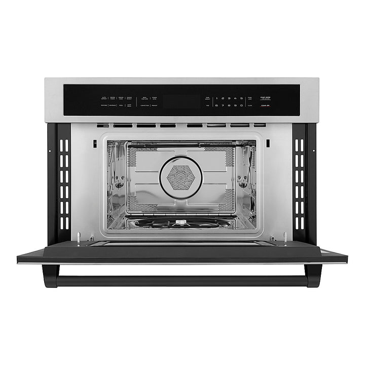 ZLINE - Autograph Edition 30" 1.6 cu ft. Built-in Convection Microwave Oven in Stainless Steel and Matte Black Accents_8