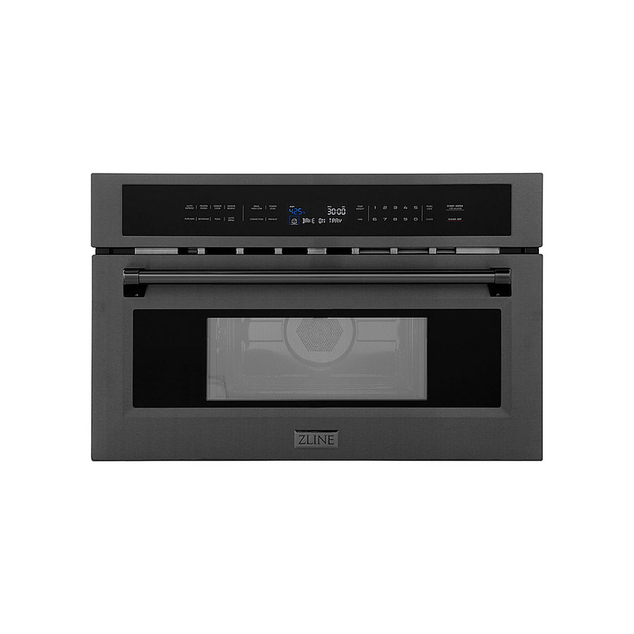 ZLINE - 30" 1.6 cu ft. Built-in Convection Microwave Oven in Black Stainless Steel with Speed and Sensor Cooking_0