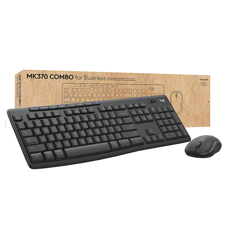 Logitech - MK370 Combo for Business Full-Size Wireless Keyboard and Mouse Bundle with Secure Logi Bolt USB Connection - Graphite_0