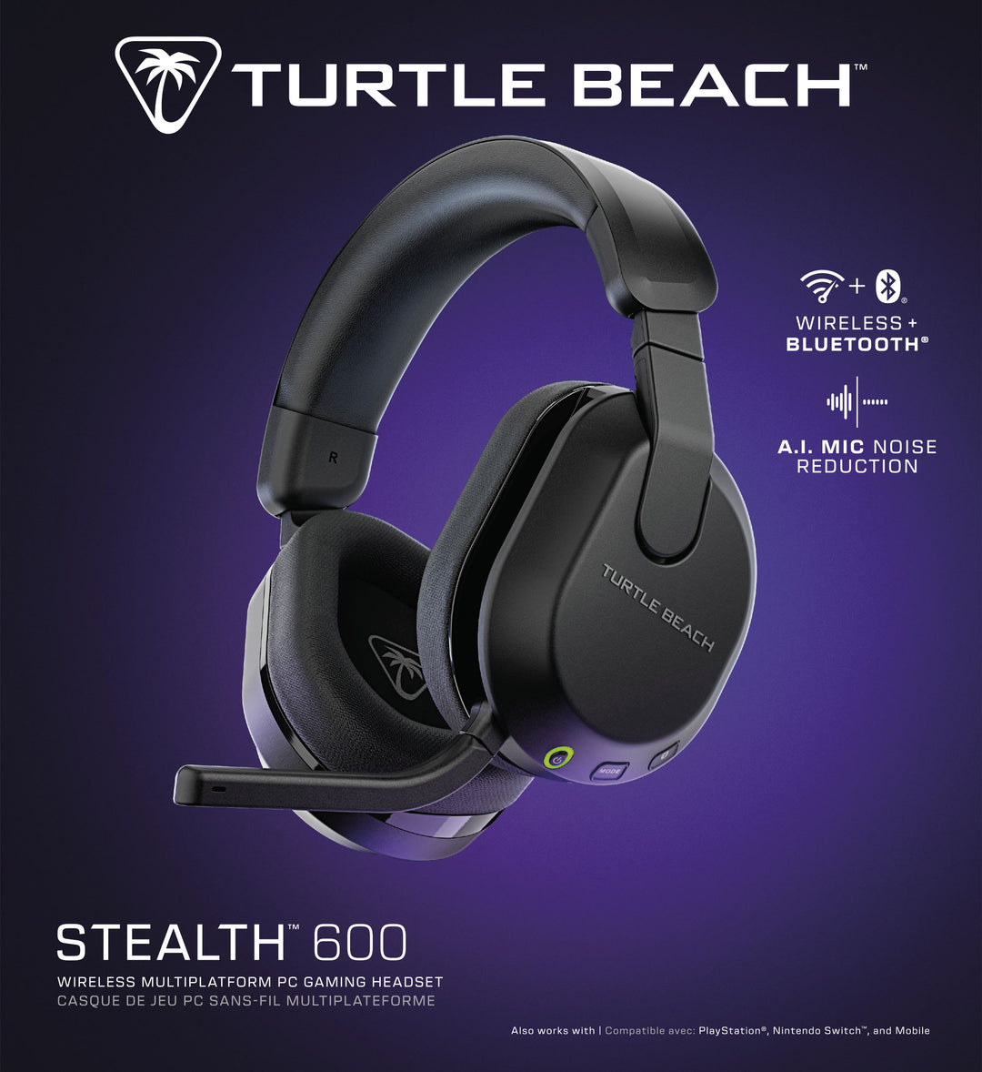 Turtle Beach - Stealth 600 Wireless Multiplatform Gaming Headset for PC, PS5, PS4, Nintendo Switch & Mobile with 80-Hr Battery - Black_10