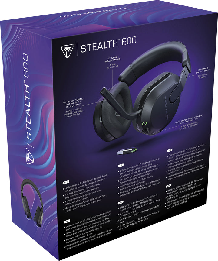 Turtle Beach - Stealth 600 Wireless Multiplatform Gaming Headset for PC, PS5, PS4, Nintendo Switch & Mobile with 80-Hr Battery - Black_12