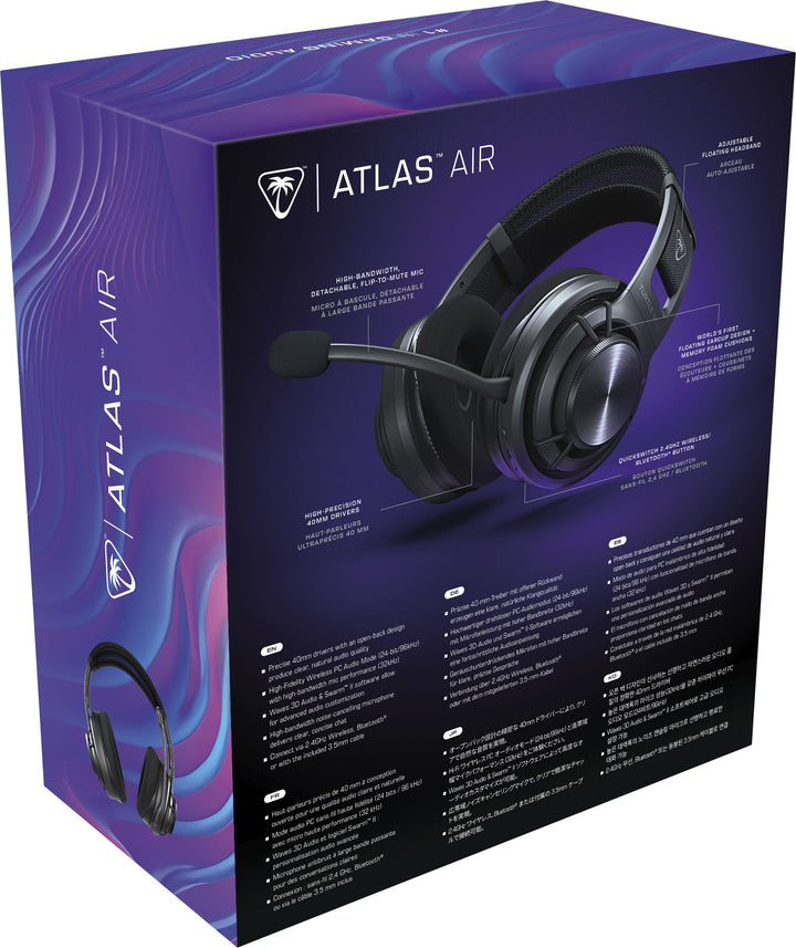 Turtle Beach - Atlas Air Wireless Open Back Gaming Headset for PC, PS5, PS4, Nintendo Switch, Mobile with Floating Earcup - Black_12