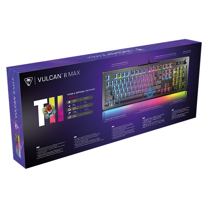 Turtle Beach Vulcan II Max Full-size Wired Mechanical TITAN Switch Gaming Keyboard with RGB lighting and palm rest - Black_9