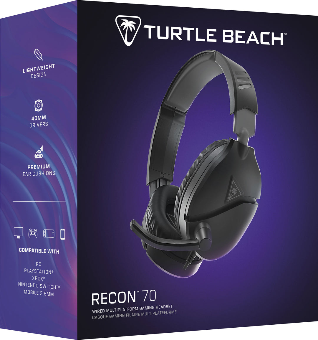 Turtle Beach - Recon 70 Multiplatform Wired Gaming Headset for PC, PS5, PS4, Xbox Series X|S, Xbox One, Nintendo Switch & Mobile - Black_5