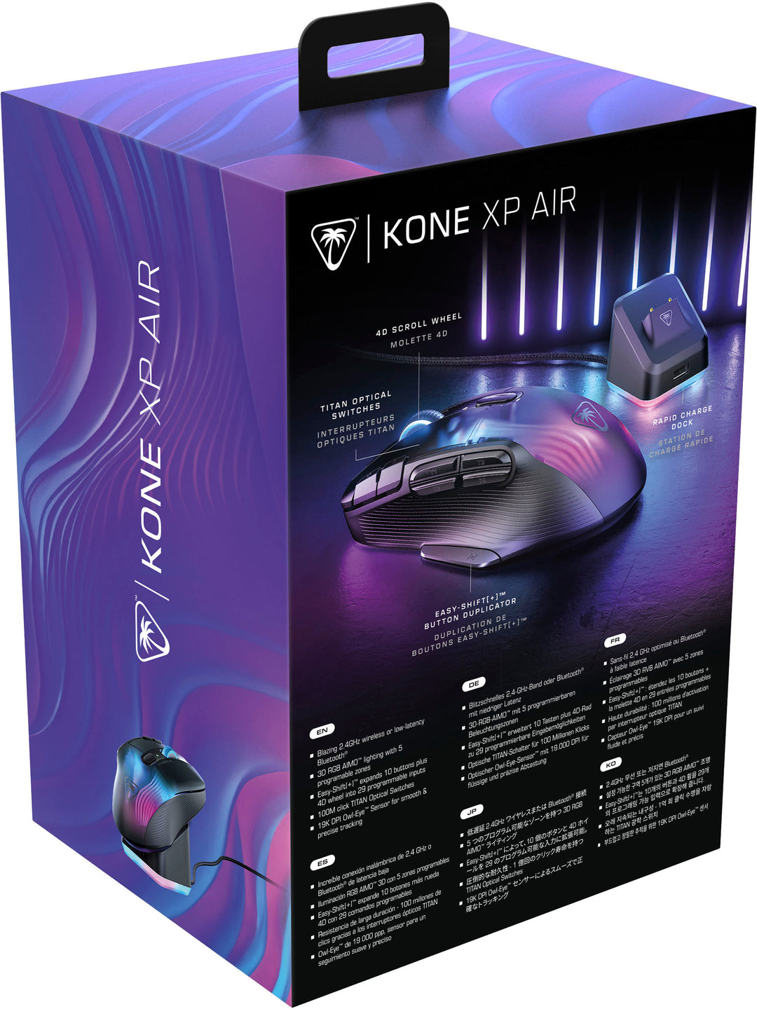 Turtle Beach - Kone XP Air Wireless Optical Gaming Mouse with Charging Dock and AIMO RGB Lighting - Black_11