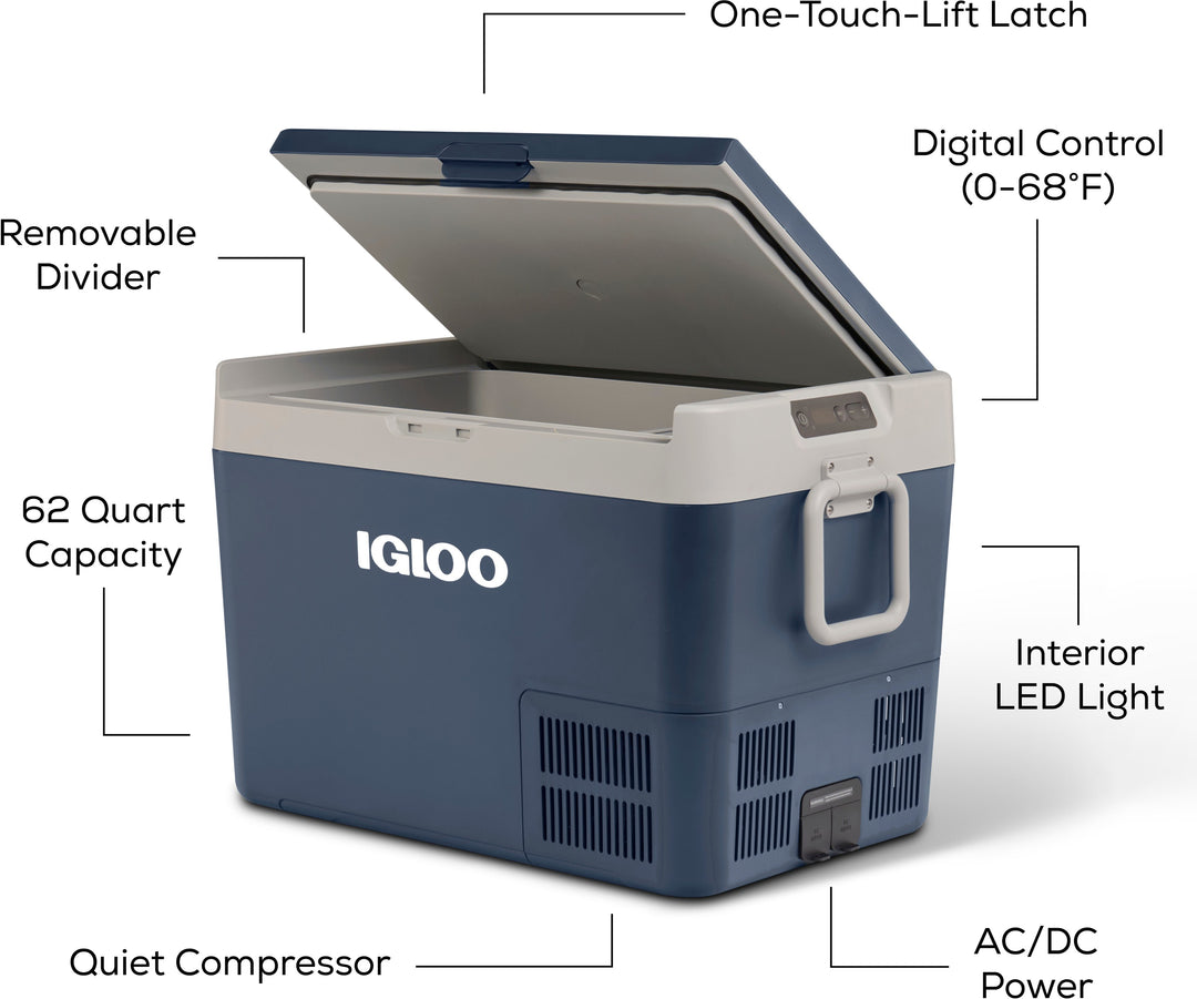 Igloo - ICF60 Iceless Powered Cooler - Rugged Blue_4