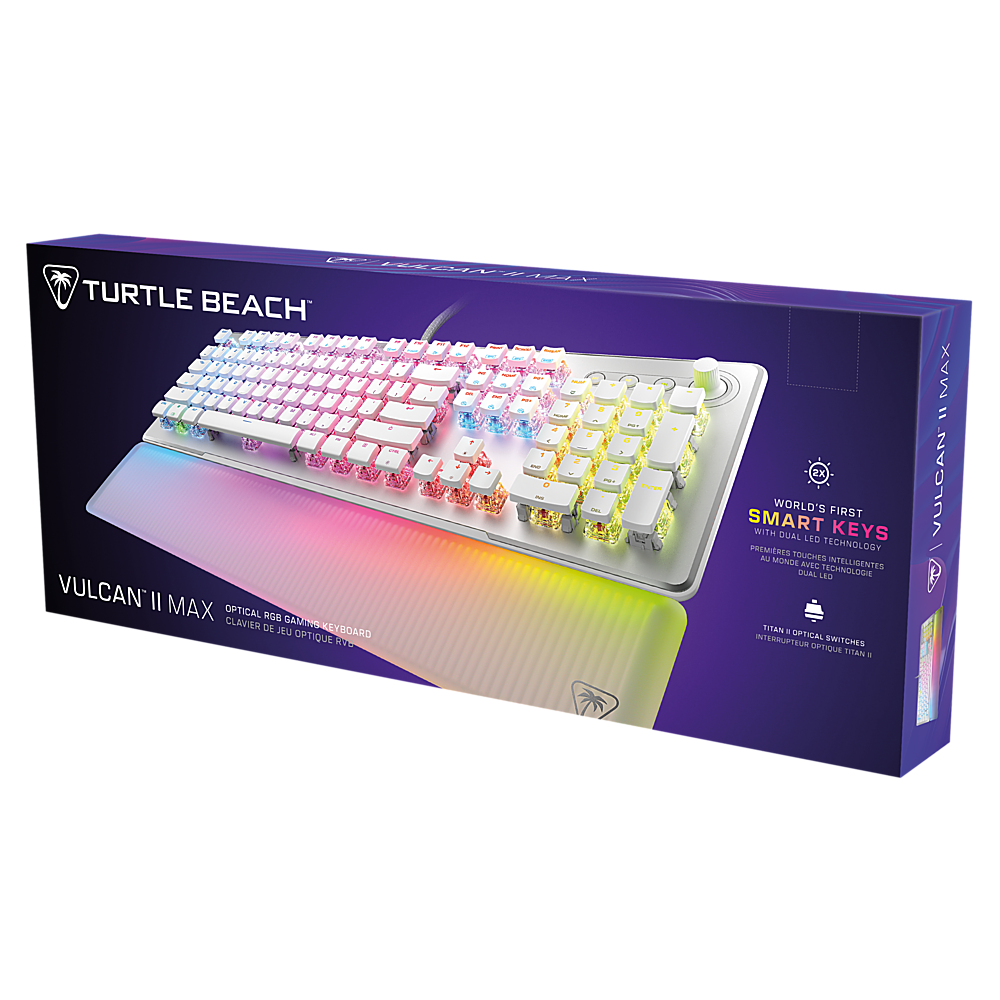 Turtle Beach Vulcan II Max Full-size Wired Mechanical TITAN Switch Gaming Keyboard with RGB lighting and palm rest - White_8