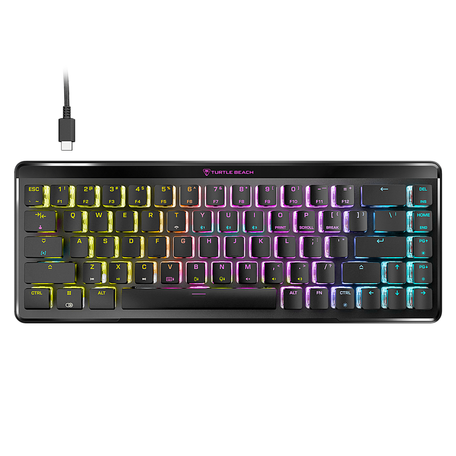 Turtle Beach - Vulcan II Mini Air 65% Wireless Optical Mechanical Gaming Keyboard with Customizable RGB Illumination - Black_0