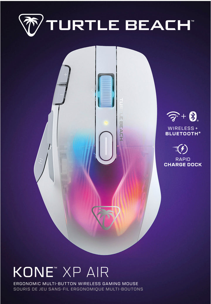 Turtle Beach - Kone XP Air Wireless Optical Gaming Mouse with Charging Dock and AIMO RGB Lighting - White_9