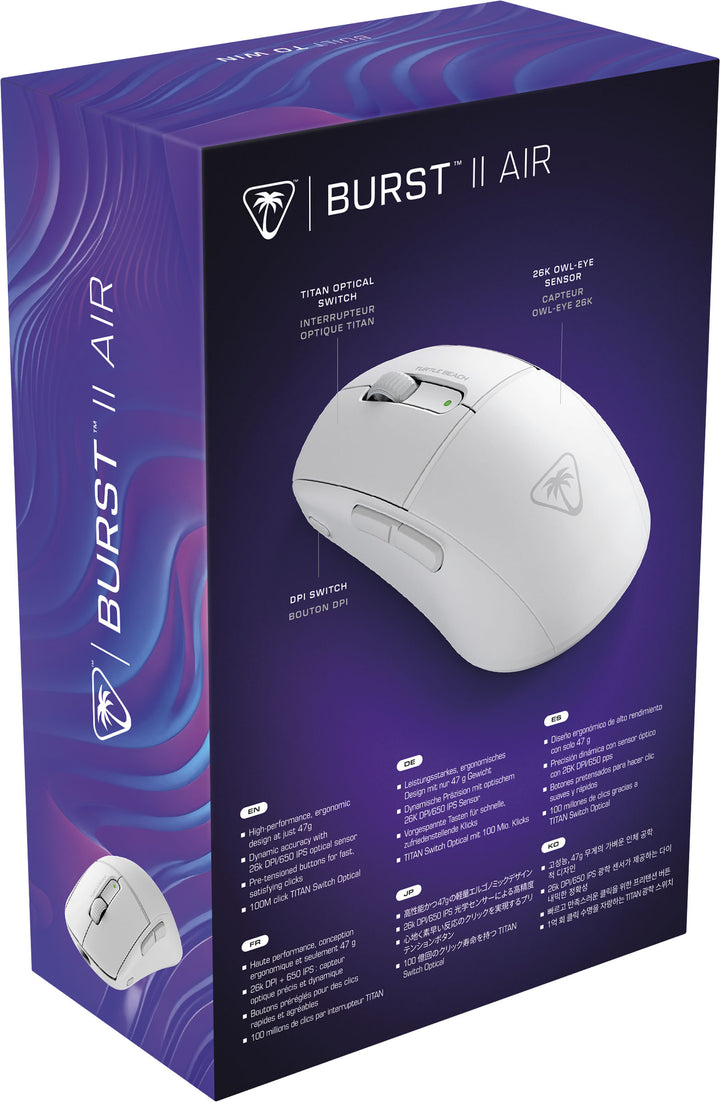 Turtle Beach - Burst II Air Ultra Lightweight Wireless Symmetrical Gaming Mouse with Bluetooth & 120-hour battery - White_11