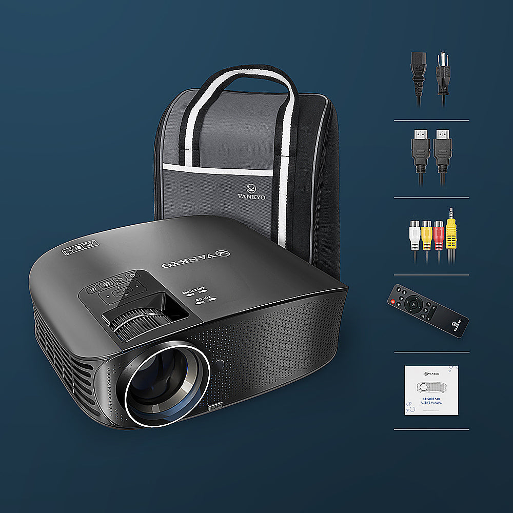 VANKYO Leisure 510W HD Projector, Portable Movie, Wireless connection Projector - Black_6