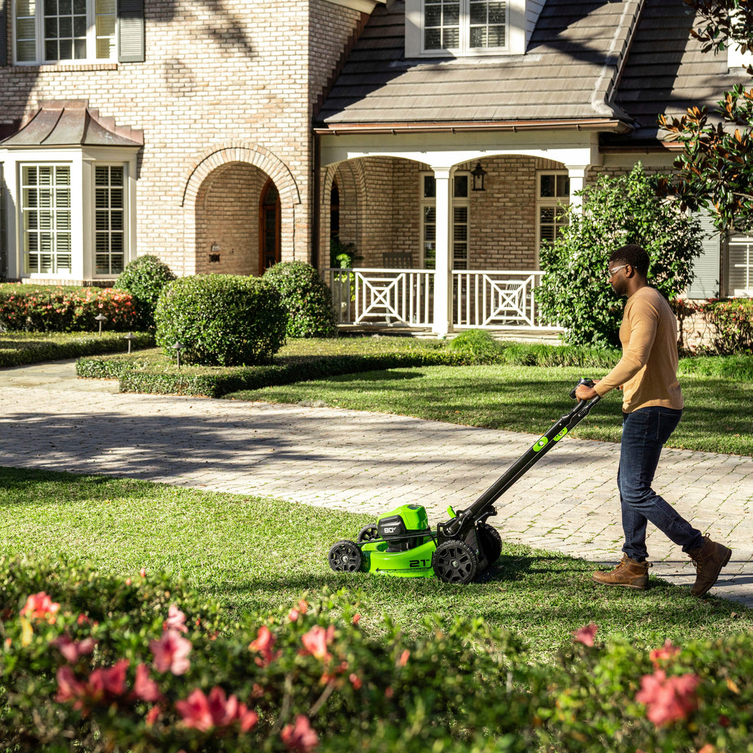Greenworks - Refurbished 80V 21" Self-Propelled Lawn Mower (1 x 4.0 Ah Battery and 1 x Charger) - Green_6