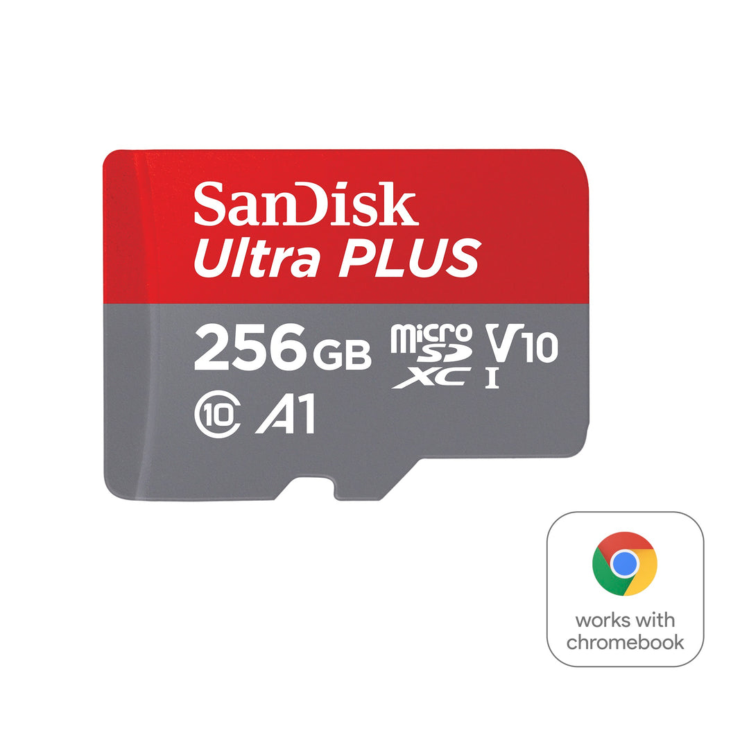 SanDisk - Ultra PLUS 256GB microSDXC UHS-I Memory Card for Chromebook_3