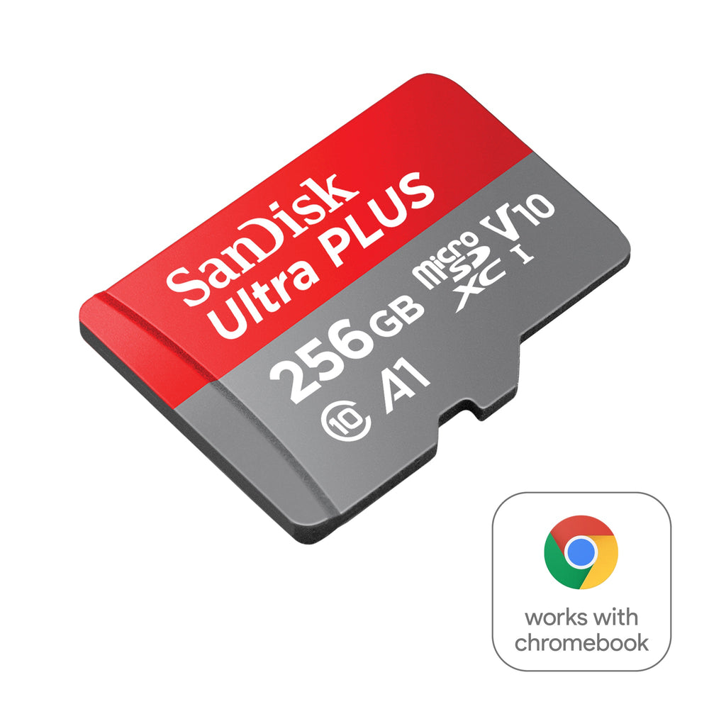 SanDisk - Ultra PLUS 256GB microSDXC UHS-I Memory Card for Chromebook_1