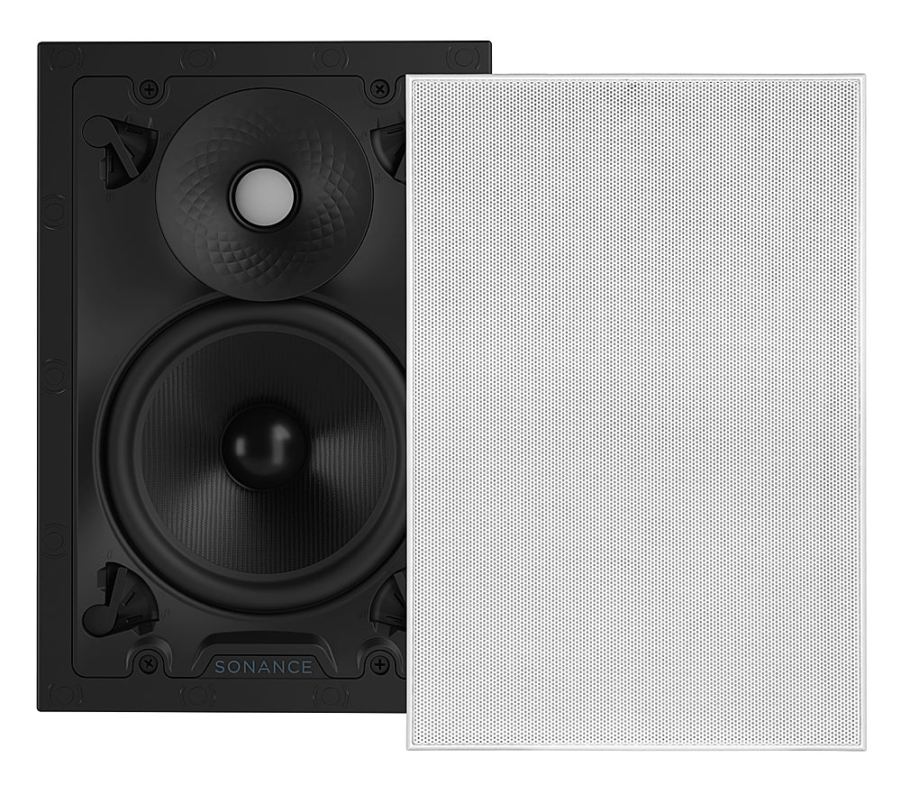 Sonance - VX66 RECTANGLE SINGLE SPEAKER - Visual Experience Series 6" Medium Rectangle 2-Way Speaker (Each) - Paintable White_0