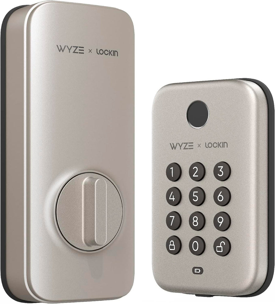 Wyze - Smart Lock Bolt, Fingerprint Keyless Entry, Bluetooth Deadbolt Replacement, In-App Monitoring and Scheduled Access - Satin-Nickel_0