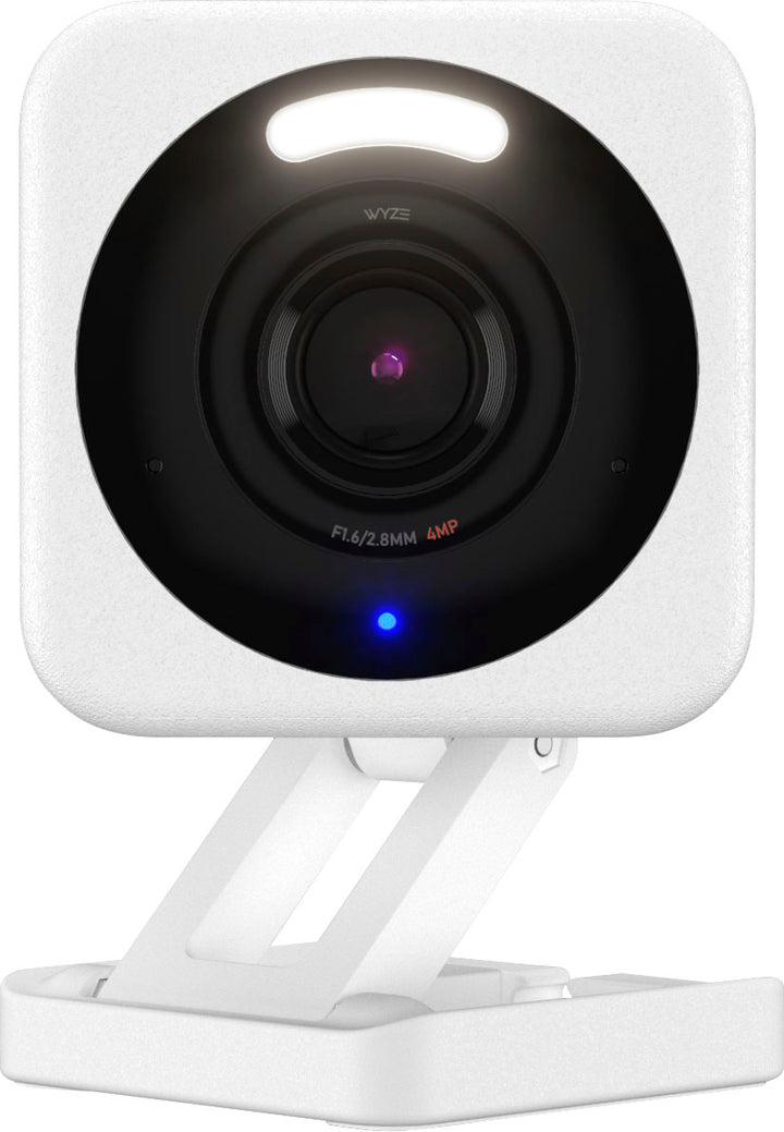 Wyze Cam V4 2.5k QHD WiFi, Indoor/Outdoor, Wired Security Camera with Color Night Vision - White - White_0
